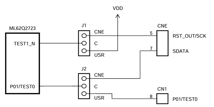 ロケーション回路 - ROHM Semiconductor RB-D62Q2723GA64リファレンスボード
